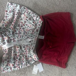 Nordstrom Red and White Patterned Women Shorts
